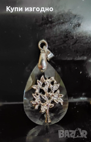 💕 Нежни💕  сребърни обеци Дървото на живота с подарък кристална висулка с Дървото на живота💕 , снимка 8 - Обеци - 44969424