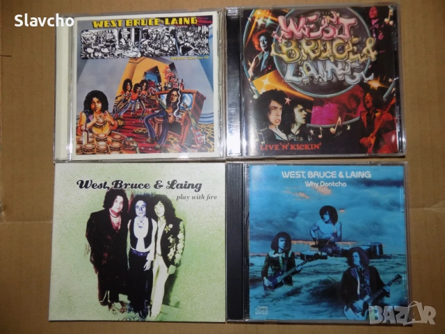 Компакт дискове на-West,Bruce & Laing-Whatever Turns You On/Live n'Kickin'/ Play With Fire/Dontcha