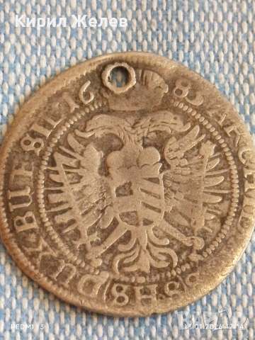 Сребърна монета 6 кройцера 1683г. Леополд първи Австрия 52908, снимка 11 - Нумизматика и бонистика - 53083639