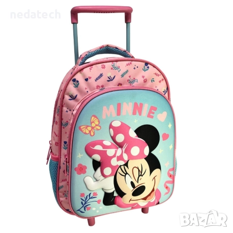 Ученическа раница на колелца Мини Маус,  27x13x38 см., снимка 2 - Раници - 51611855