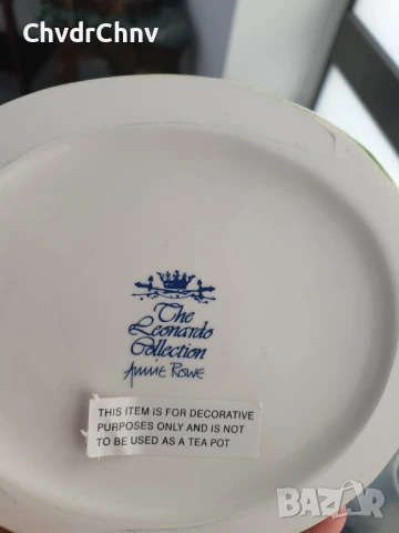2бр Leonardo Collection чайник 23см/ЛЕОНАРДО колекционерски английски порцеланови чайници, снимка 9 - Колекции - 46599104