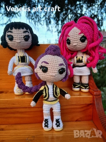 Плетени кукли K рор demon hunters " Хънтрикс " ловци на демони , снимка 2 - Кукли - 52843796