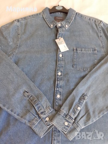 нови мъжки дънкови ризи размер М и размер Л, снимка 4 - Ризи - 37964996