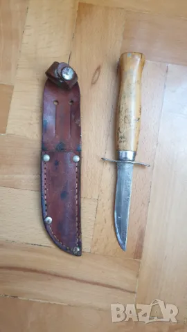 Старо ловно ножче с кания, снимка 4 - Антикварни и старинни предмети - 47388660