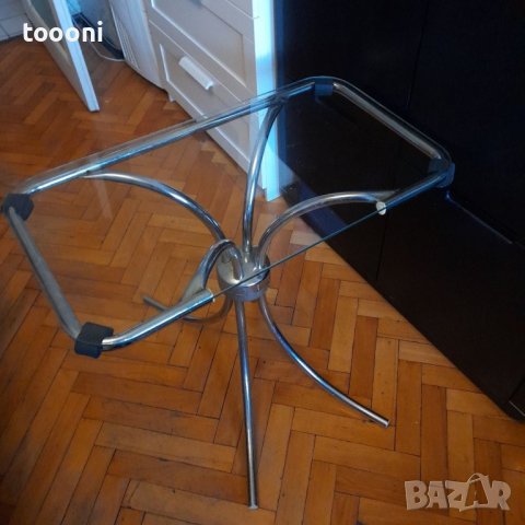 Маса никел/стъкло въртяща , снимка 5 - Маси - 39619122