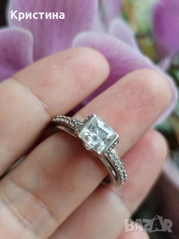 Нов сребърен пръстен с циркони, снимка 3 - Пръстени - 51139283