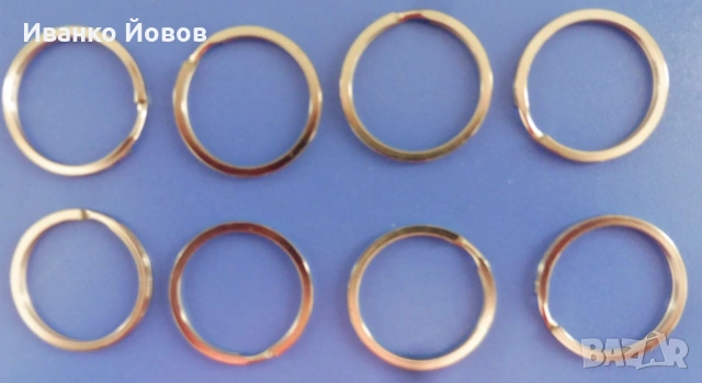 Халки за ключове, ключодържатели, декупаж, неръждаеми, стоманени, Ø30 мм, плоски, снимка 2 - Други стоки за дома - 53241258