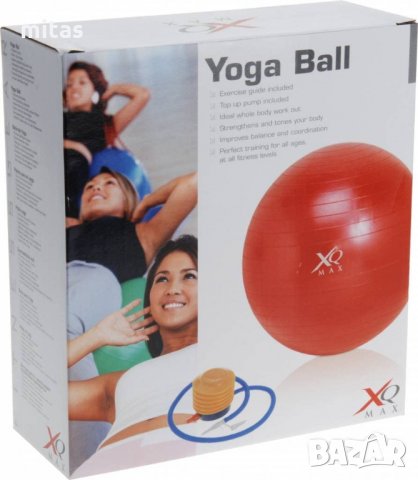 XQ Max, Фитнес уред, Fitball, Спортна топка, червена, 65см.