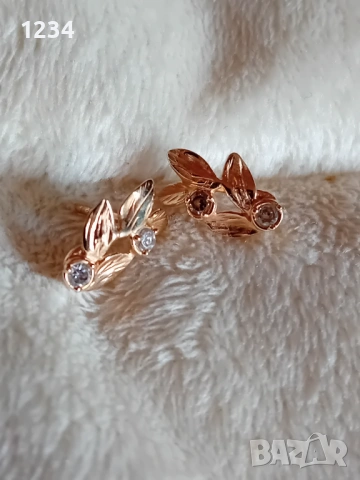 Винтидж златни обеци ръчна изработка, снимка 5 - Обеци - 53582951