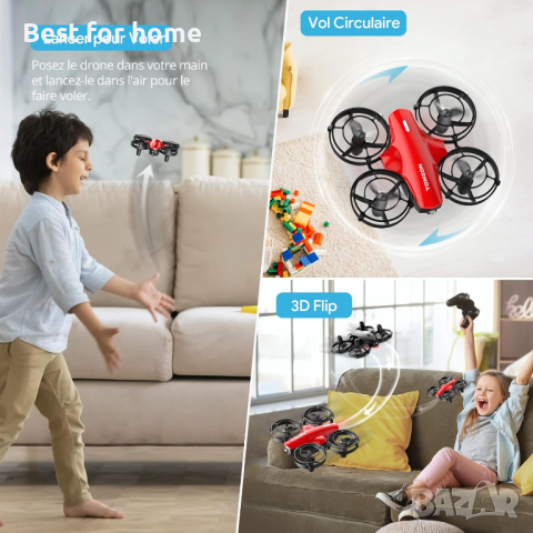 Tomzon A24 Mini Drone с 3 модулни батерии, снимка 3 - Дронове и аксесоари - 44905882