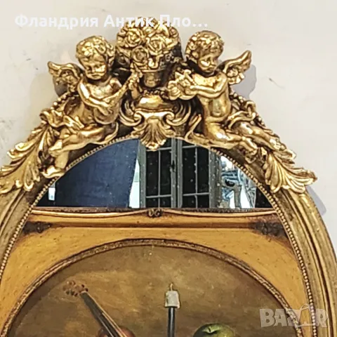 Овално декоративно огледало с ангелчета, снимка 2 - Огледала - 49644768