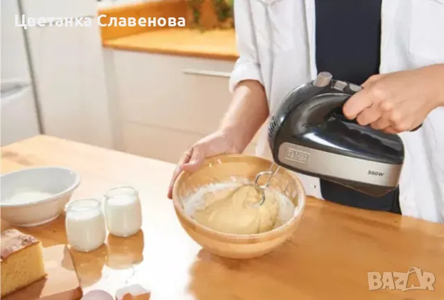 Електрически миксер BLACK+DECKER BXMX500E - 500W, 5 скорости + Turbo, снимка 5 - Миксери - 49302680