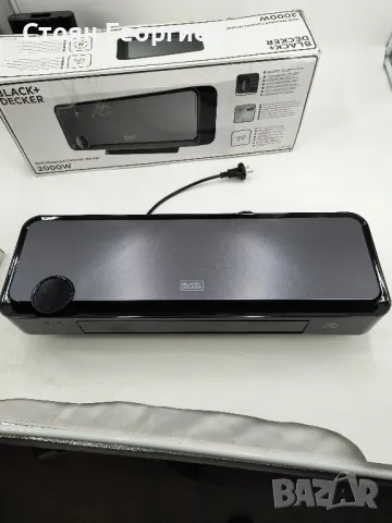 Керамична печка Black & Decker BXWSH2000E 2000W Електрическа печка духалка отоплител за стена

, снимка 1