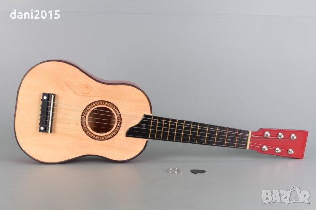 Дървена китара - 64 см., снимка 4 - Музикални играчки - 43233373