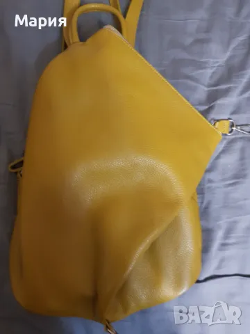 Дамска раница естествена кожа, снимка 6 - Раници - 47488147
