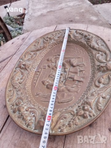 Медна чиния за стена, снимка 3 - Декорация за дома - 43452687