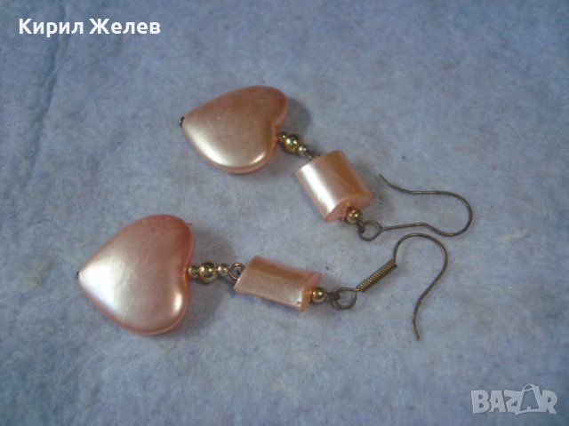 СТАРИ СЪРЦЕВИДНИ ВИНТИДЖ СТИЛ ОБЕЧКИ 27726, снимка 5 - Антикварни и старинни предмети - 37660521