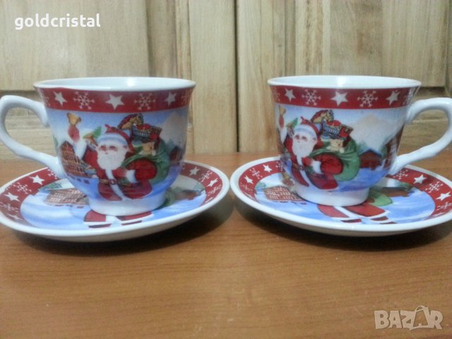Коледни порцеланови чаши 