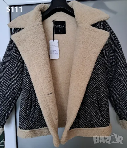 Ефектно топло зимно късо палто, супер актуален модел, снимка 2 - Палта, манта - 47914871