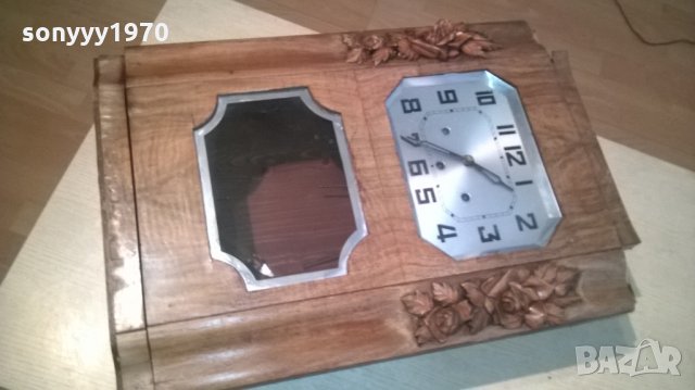 стар дървен часовник-62х43х17см-антика, снимка 11 - Колекции - 26777021