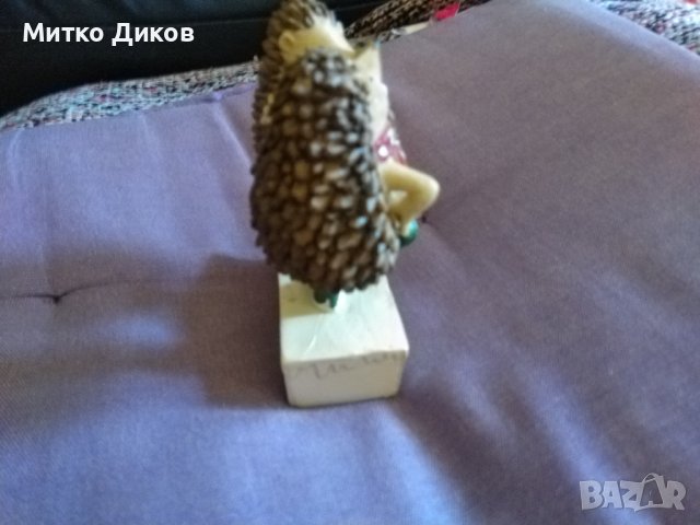 Скулптурка подаръчна нова двама ежковци Н-100мм и 70х35мм"Да бъдем заедно е най хубавият подарък", снимка 3 - Декорация за дома - 43560603