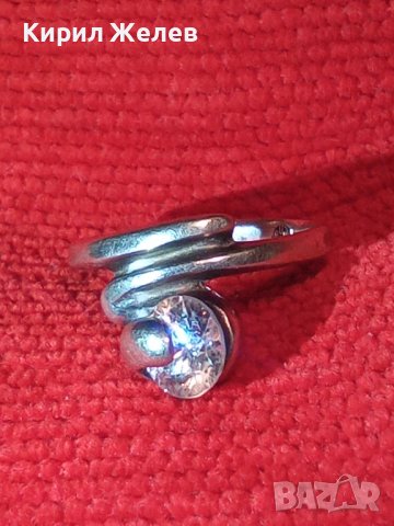 АВТОРСКИ СКЪПОЦЕНЕН СРЕБЪРЕН ПРЪСТЕН с ПЕЧАТ на БИЖУТЕРА и БРИЛЯНТНО ФАСЕТИРАН ИСКРЯЩ ЦИРКОН 36127, снимка 2 - Пръстени - 39460710