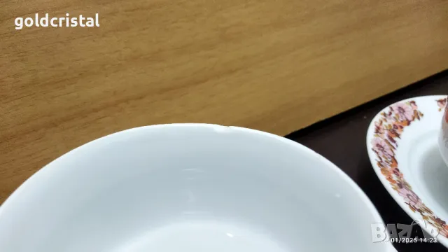 Стар български порцелан купички и чинии, снимка 4 - Антикварни и старинни предмети - 48870824