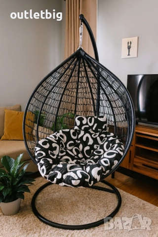 Градинска висяща люлка тип гнездо,яйце–Промоция!, снимка 4 - Градински мебели, декорация  - 52301929