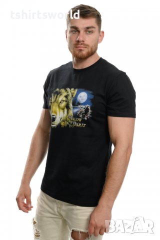 Нова мъжка тениска с дигитален печат Вълк - Follow the spirit, снимка 8 - Тениски - 37596342