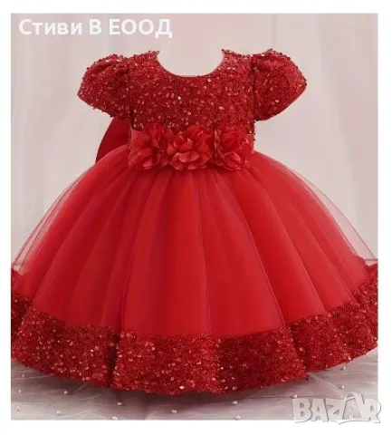 ДЕТСКА РОКЛЯ ЧЕРВЕНА - НОВО., снимка 1