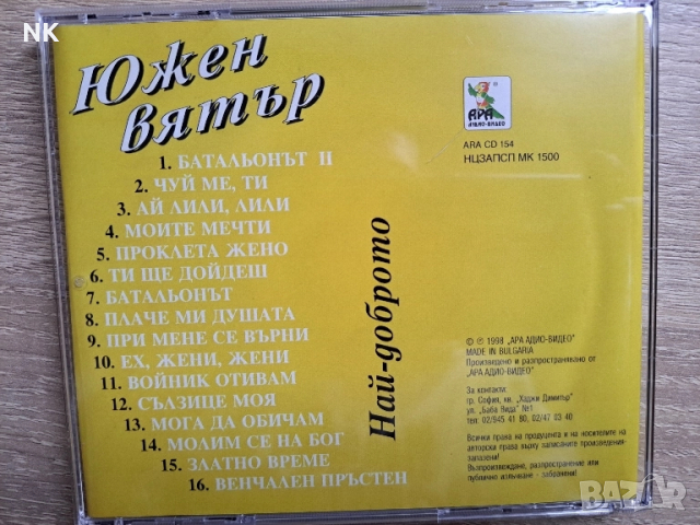 Южен Вятър-Най-доброто, снимка 3 - CD дискове - 51697821