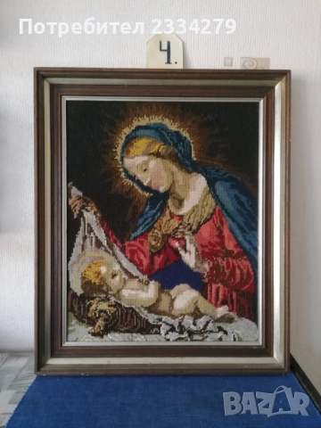 Стари немски гоблени големи в дървени рамки, снимка 12 - Гоблени - 47712671