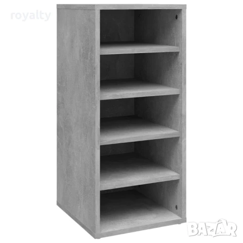 Шкафове за обувки, 2 бр, бетонно сиви, 31,5x35x70 см, ПДЧ , снимка 7 - Шкафове - 51149373