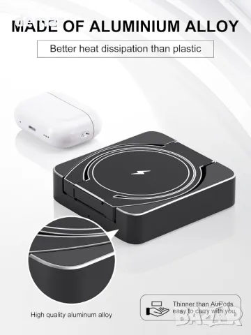 Сгъваема 3-в-1 безжична зарядна станция Qi2, 15W, снимка 6 - Безжични зарядни - 47447868