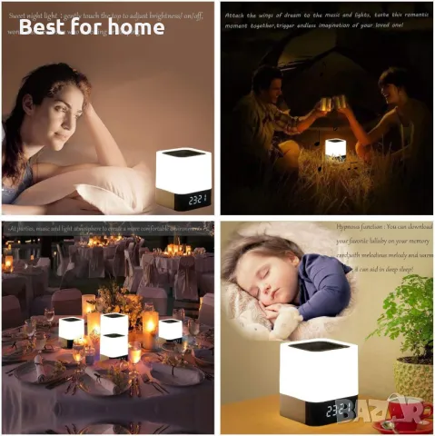 Нощна лампа WamGra Bluetooth високоговорител, будилник и сензор, снимка 7 - Други - 49625287