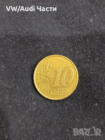 Монета 10 евро цента Франция 2000г. минт 10 Euro Cent France 