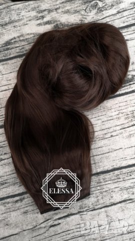 HAIR EXTENSIONS ELESSA - Натурални Екстеншъни Комплект от 200 грама Коса / 65 см Код С230, снимка 6 - Аксесоари за коса - 26307753