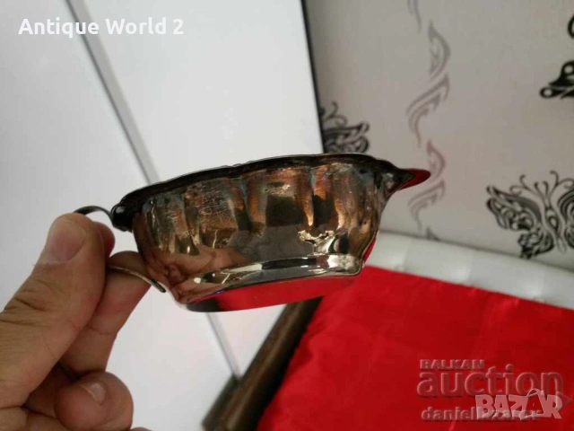 Стар ПОСРЕБРЕН АРТ ДЕКО Сет за Сосове, снимка 6 - Антикварни и старинни предмети - 53231153