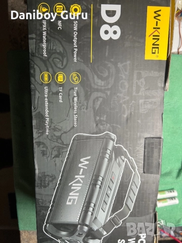 W-KING D8 50W Bluetooth тонколона, IPX6 водоустойчивост, 24 часа възпроизвеждане, 8000mAh , снимка 6 - Bluetooth тонколони - 51642880