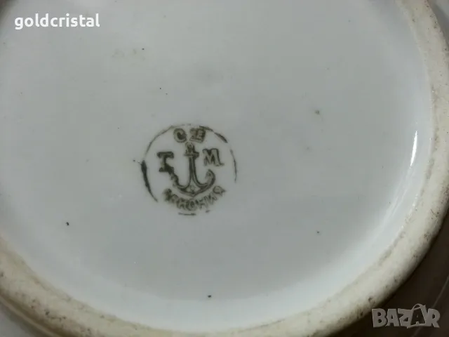 Стар български порцелан чиния , снимка 2 - Антикварни и старинни предмети - 48645499