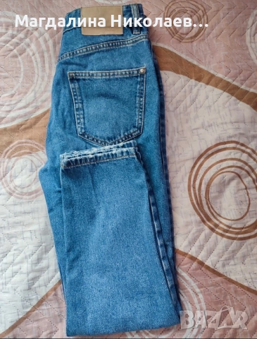 Дънки mom fit high waist , снимка 2 - Дънки - 53219933