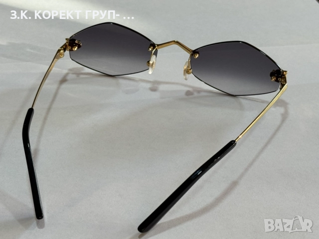 Дамски слънчеви очила CARTIER - CT0433S- Gold Panthère De Cartier, снимка 12 - Слънчеви и диоптрични очила - 52525463