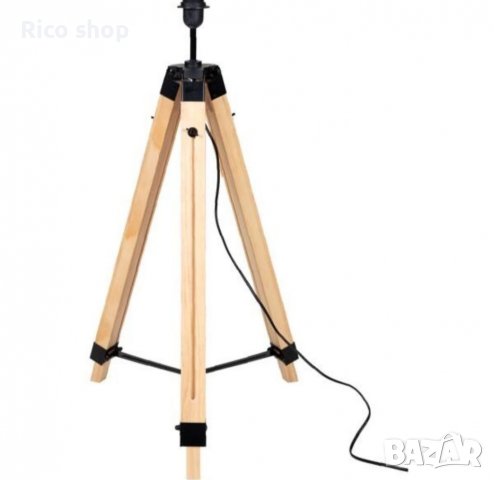 Подова лампа със статив от антично дърво в модерен стил., снимка 7 - Други - 39806960