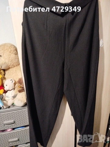 Черен прав панталон , снимка 4 - Панталони - 53379600