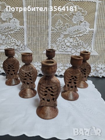 дървени свещници с формата на бухалче , снимка 9 - Други - 43838444