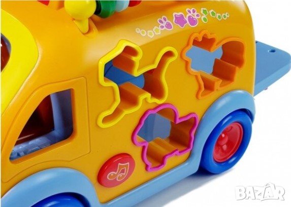 Образователен, интерактивен автобус с животинки, снимка 9 - Музикални играчки - 43425014