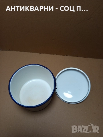 Соц Стара Емайлирана Съдинка За Мляко 3лт. , снимка 3 - Антикварни и старинни предмети - 51913736