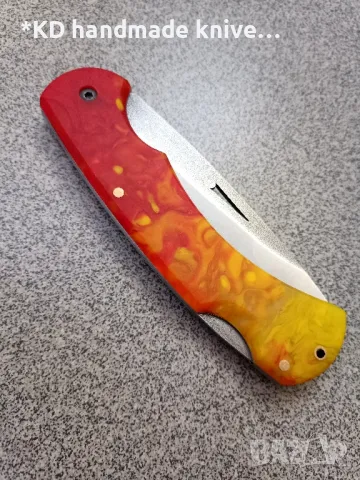 Сгъваем нож ръчно изработен, снимка 4 - Ножове - 48416719