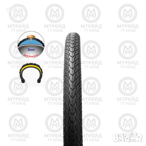 Въшна гума за велосипед WEDGE (26 x 1.75), Защита от спукване - 3mm, снимка 3 - Части за велосипеди - 51604067