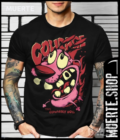 Тениска с щампа COURAGE DOG